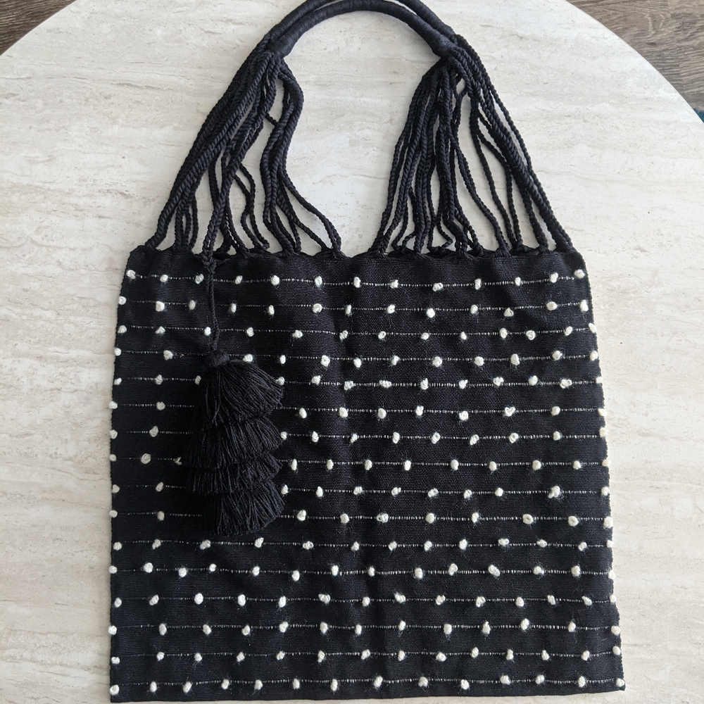 Tote Bag with Tassel Handmade in Mexico